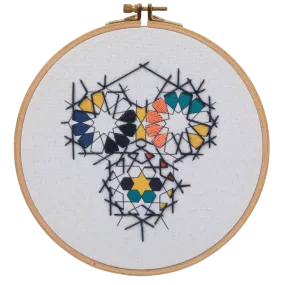 18CM Embroidered Hoop Zellij Fragments