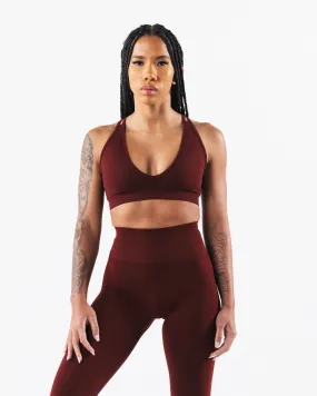 Amplify Deep V Bra - New Burgundy