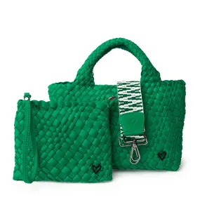 Brandon Small Woven Tote - Kelly Green