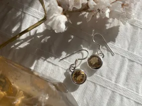 Citrine Naevia Earrings - XSmall Round