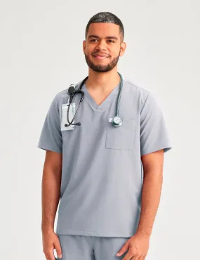 Mens 2-Pocket V-Neck Scrub Top