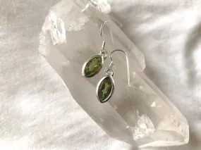 Peridot Naevia Earrings - Small Marquise