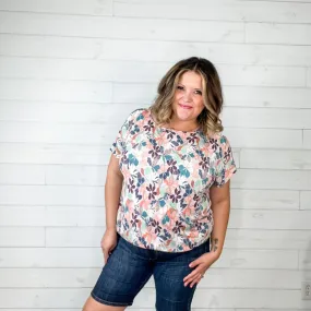 "Attention Seeker" Floral Dolman with Lace Back Detail