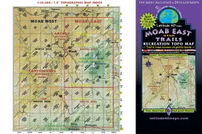 Utah Moab East Trails - Trails and Recreation Topo Map | Latitude 40°